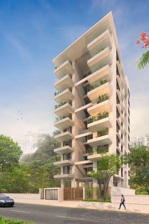 jbs airi apartment's exterior day view Basundhara