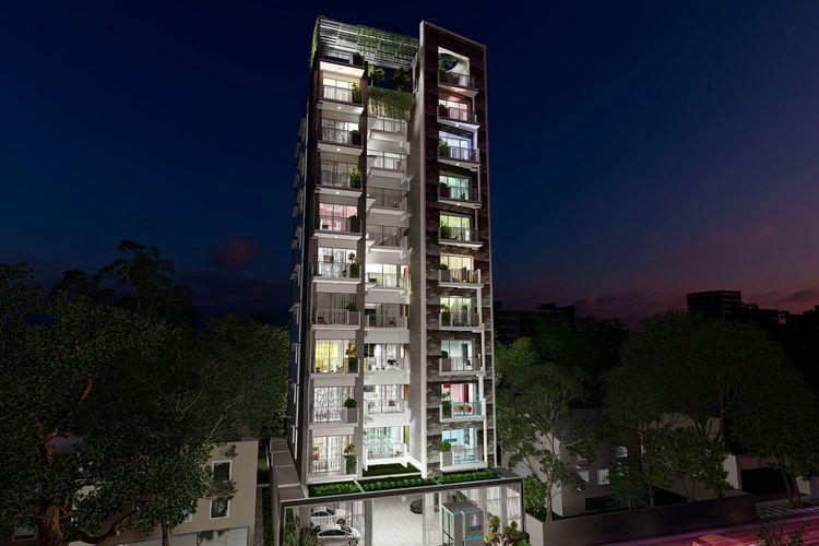 anwar landmark akashlina apartment's night view উত্তরা