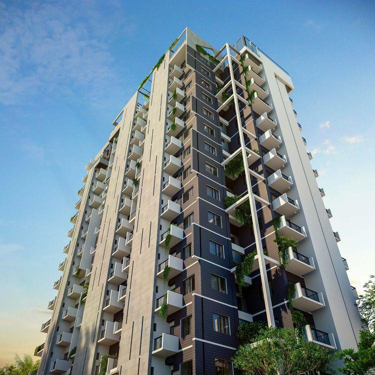 anwar landmark gold dust apartment's upward view আফতাব নগর