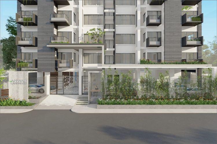anwar landmark salahuddin garden apartment's front view বসুন্ধরা আবাসিক এলাকা