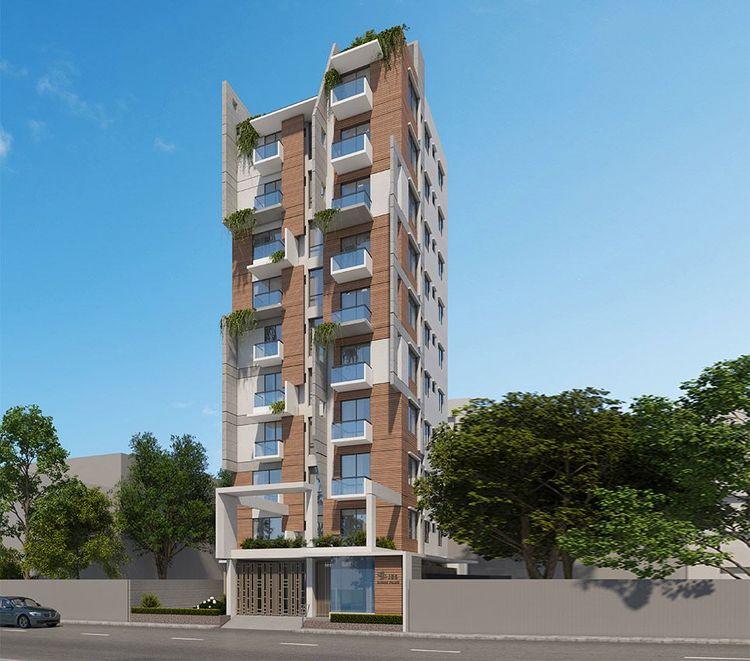 jbs burhan palace apartment's left side view Basundhara R/A