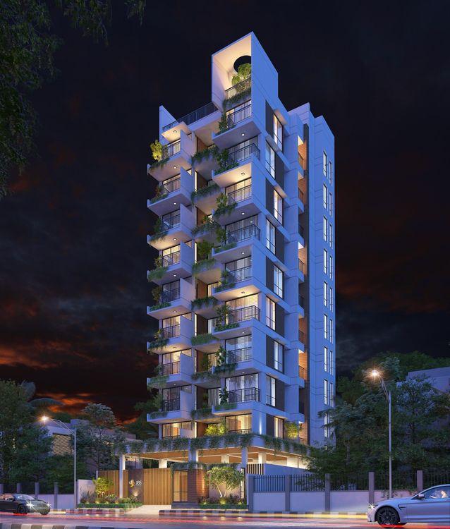 jbs midori apartment's night view বসুন্ধরা আবাসিক এলাকা